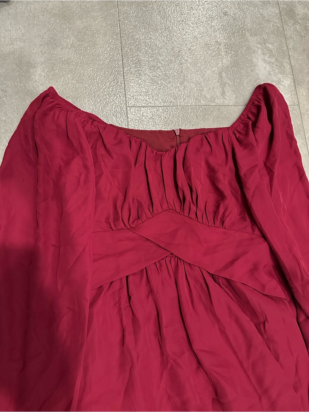 Off-Shoulder Burgundy Women’s Dress